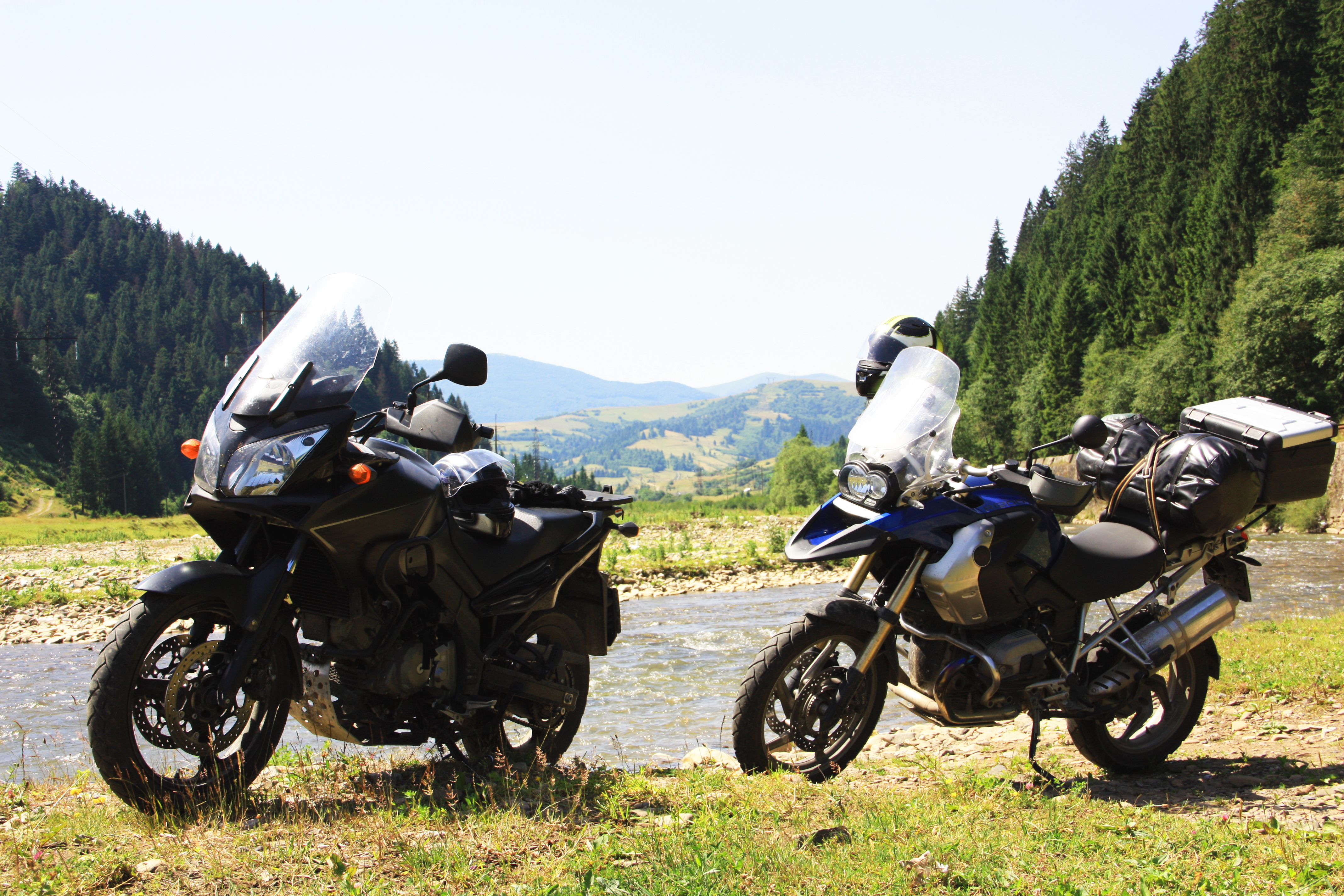 motorcycle on side of road